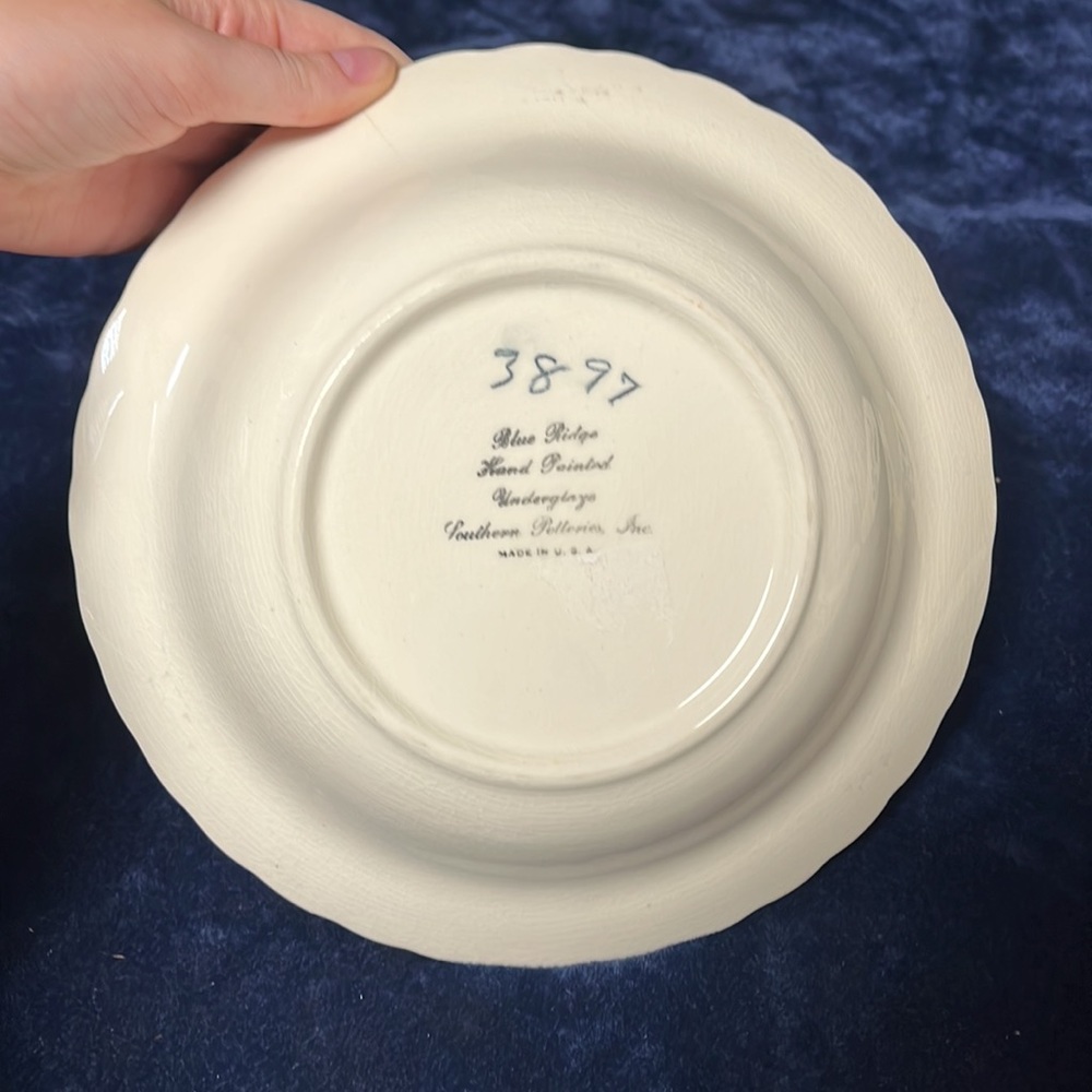 VTG Blue Ridge Hand Painted Bowl - Picture 4 of 4